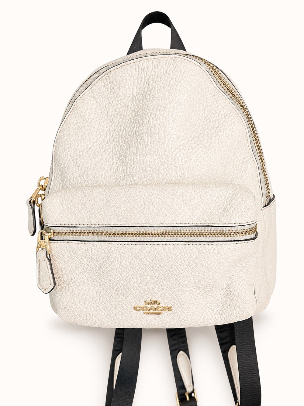 Coach Mini Charlie Backpack F28995 – Chalk Pebbled Leather